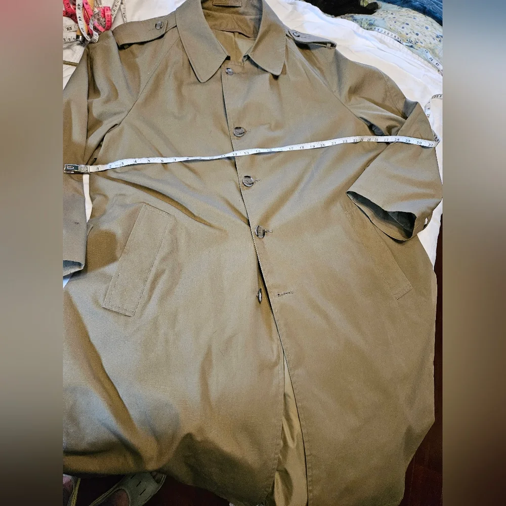 Botany 500 Men's Tan Trench Coat - Picture 9 of 15